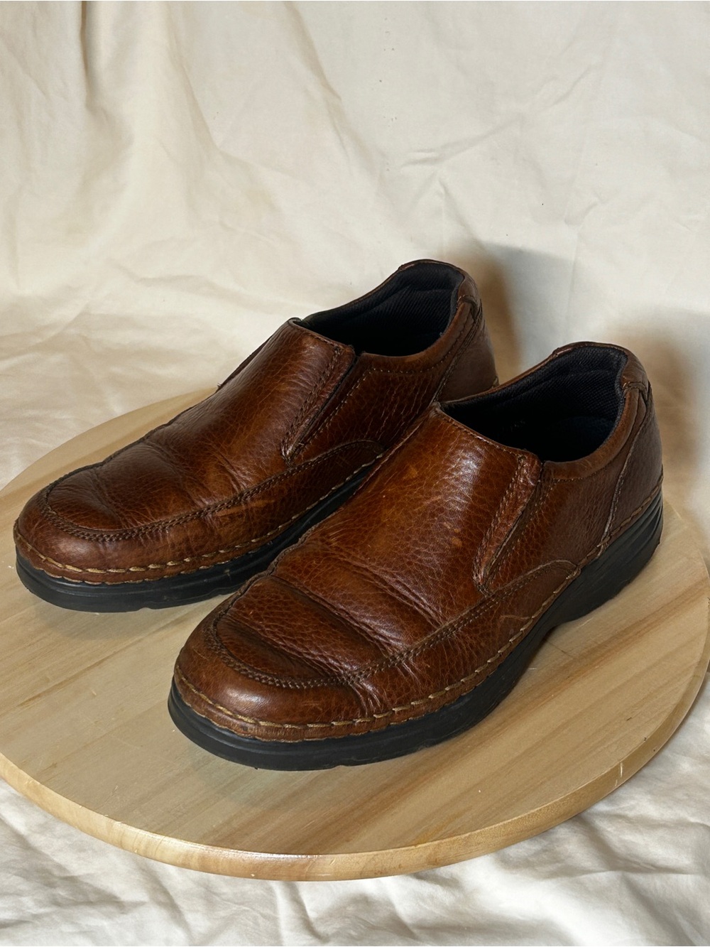 G.H. Bass & Co. Bass Samuel Men’s Brown Leather Slip-On Loafer Round Toe US 9 M